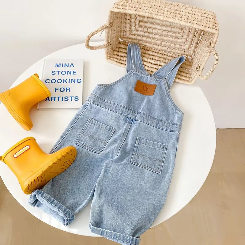 Soft Washed Denim Overalls 